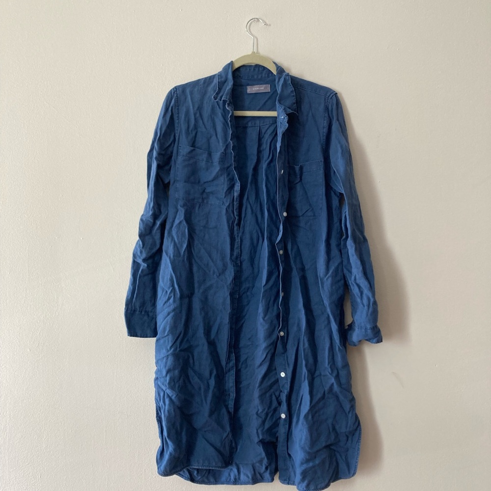 Everlane linen shirt dress